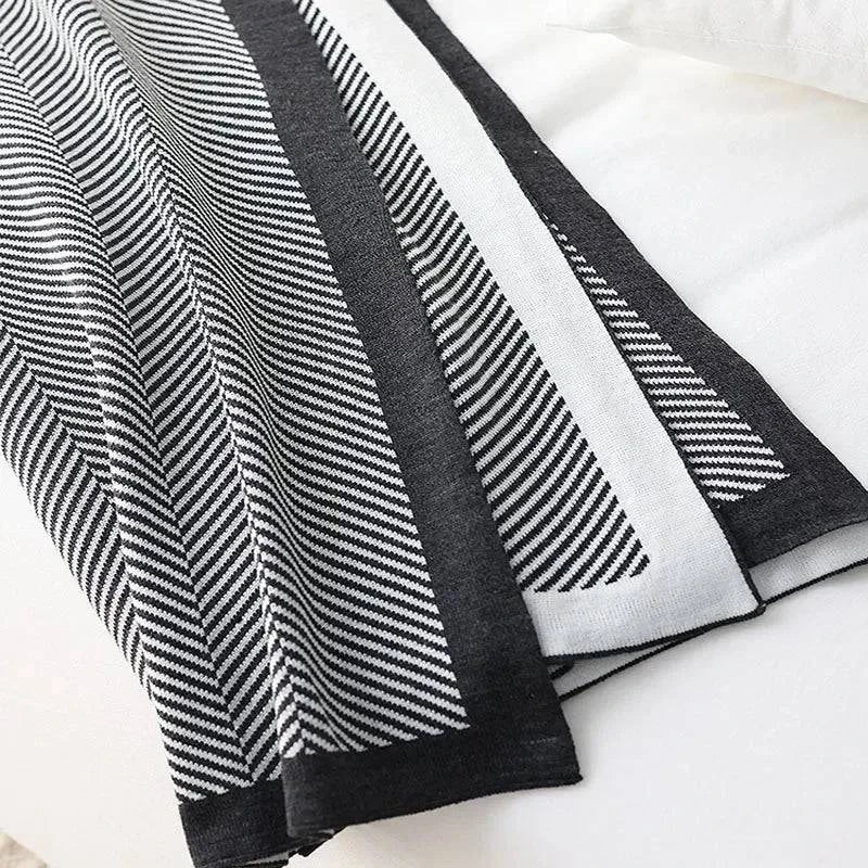 Nordic Knitted Blanket Throw - STripleB 