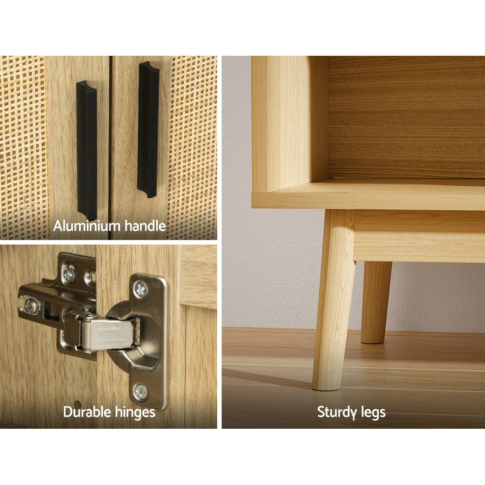 Shoe Rack Cabinet - Rattan - 5-tier -STripleB