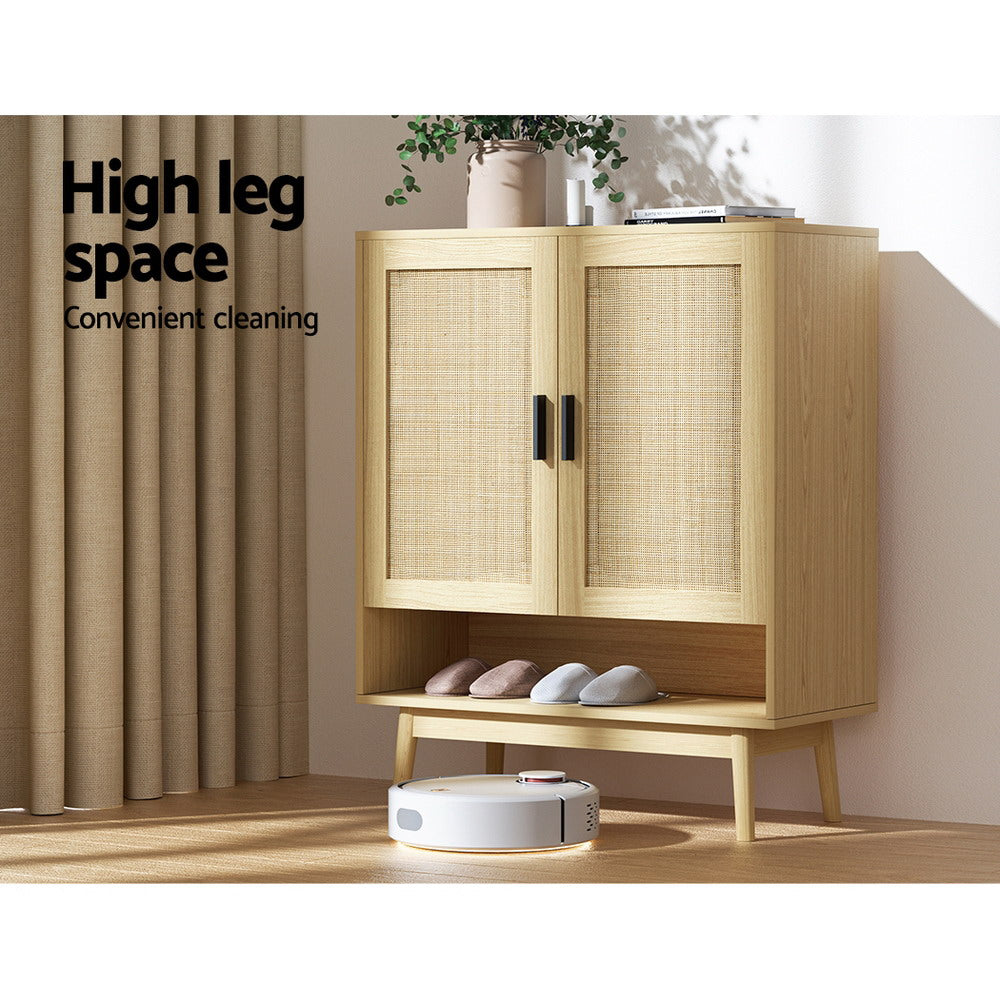 Shoe Rack Cabinet - Rattan - 5-tier - STripleB