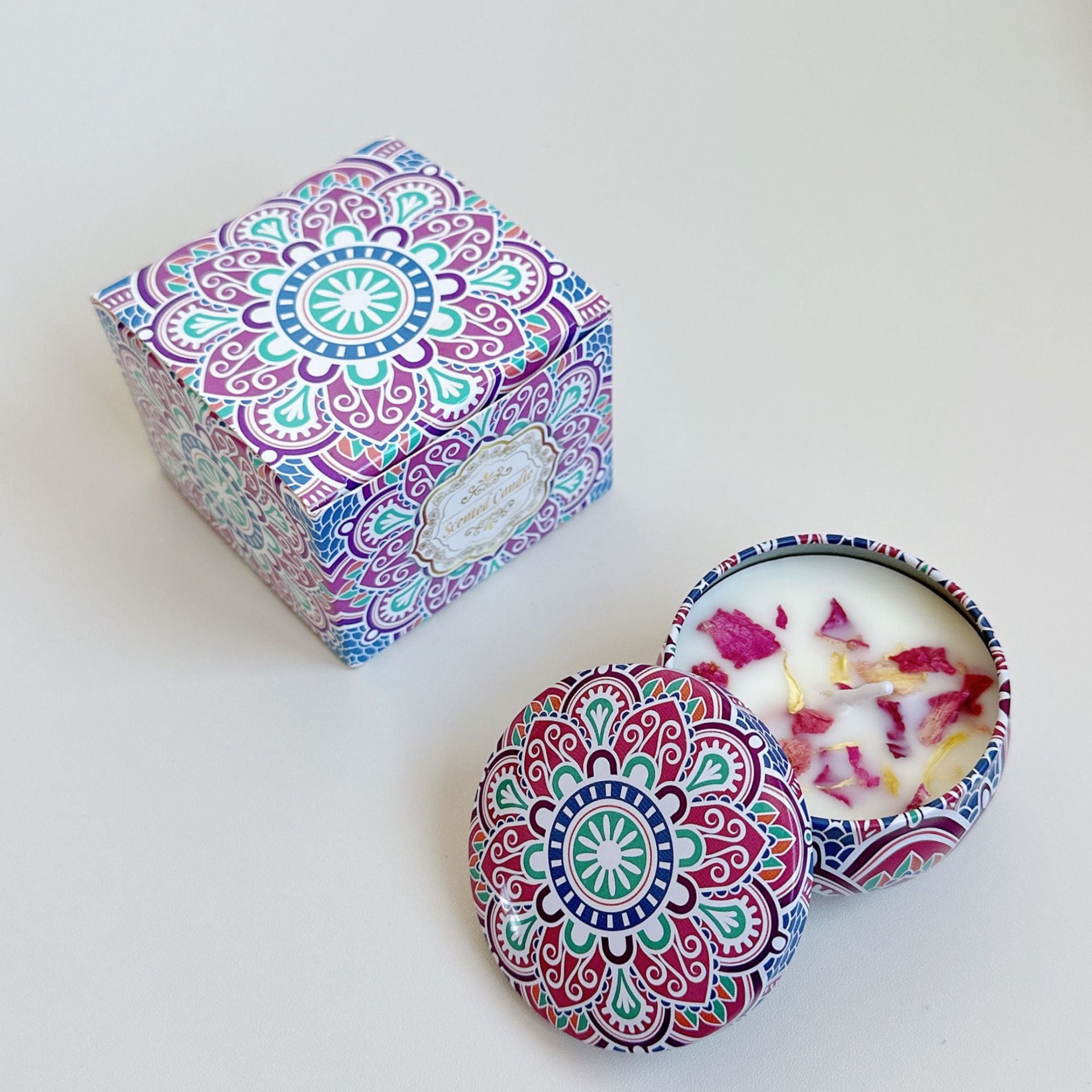 Small Scented Candle Set - 4 Soy Wax Candles, Travel Candle Set (Cherry Honey) - STripleB