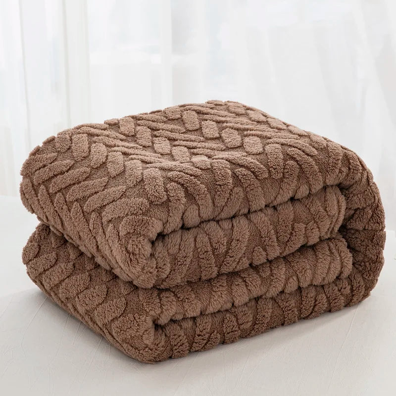 Soft Plush Blankets for All Seasons - Brown - STripleB