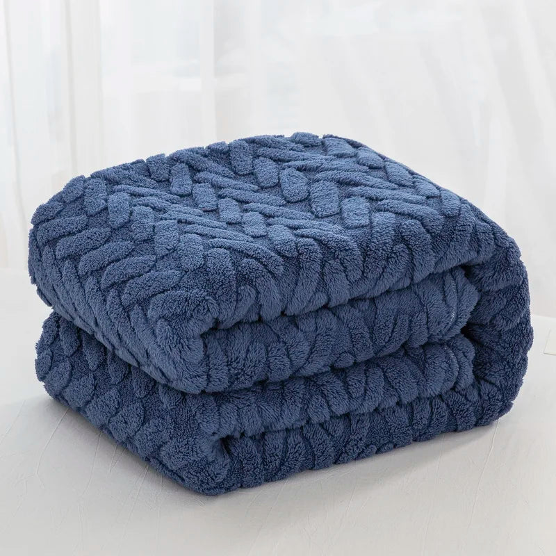 Soft Plush Blankets for All Seasons - Blue - STripleB