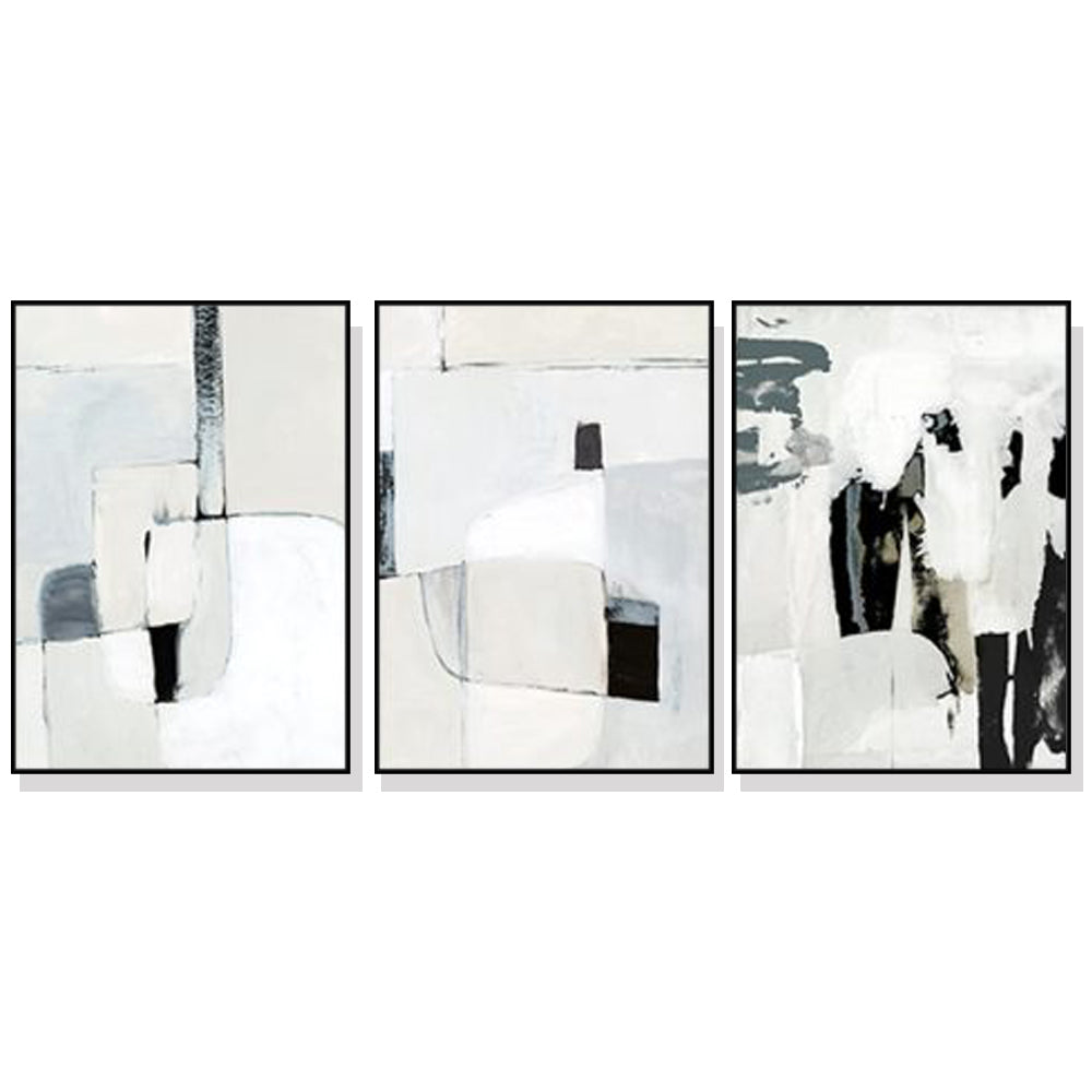 Soft Spoken 3 Sets Black Frame Canvas - 80cmx120cm - STripleB