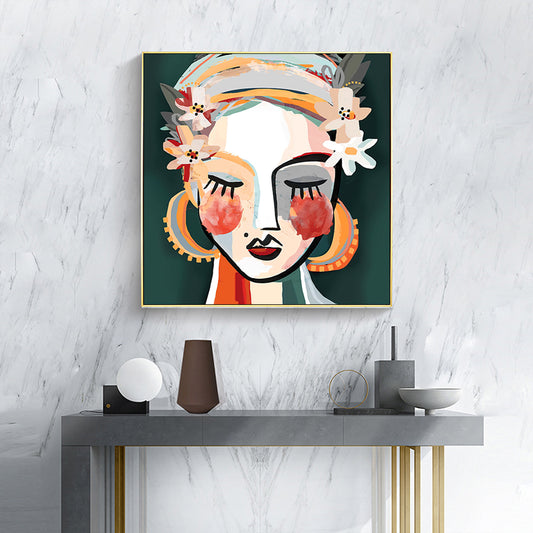 Sophie II Gold Frame Canvas - 50cmx50cm - STripleB