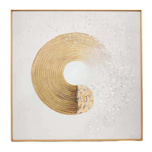Spiral Square Framed Canvas Wall Art - 80cm x 80cm - STripleB
