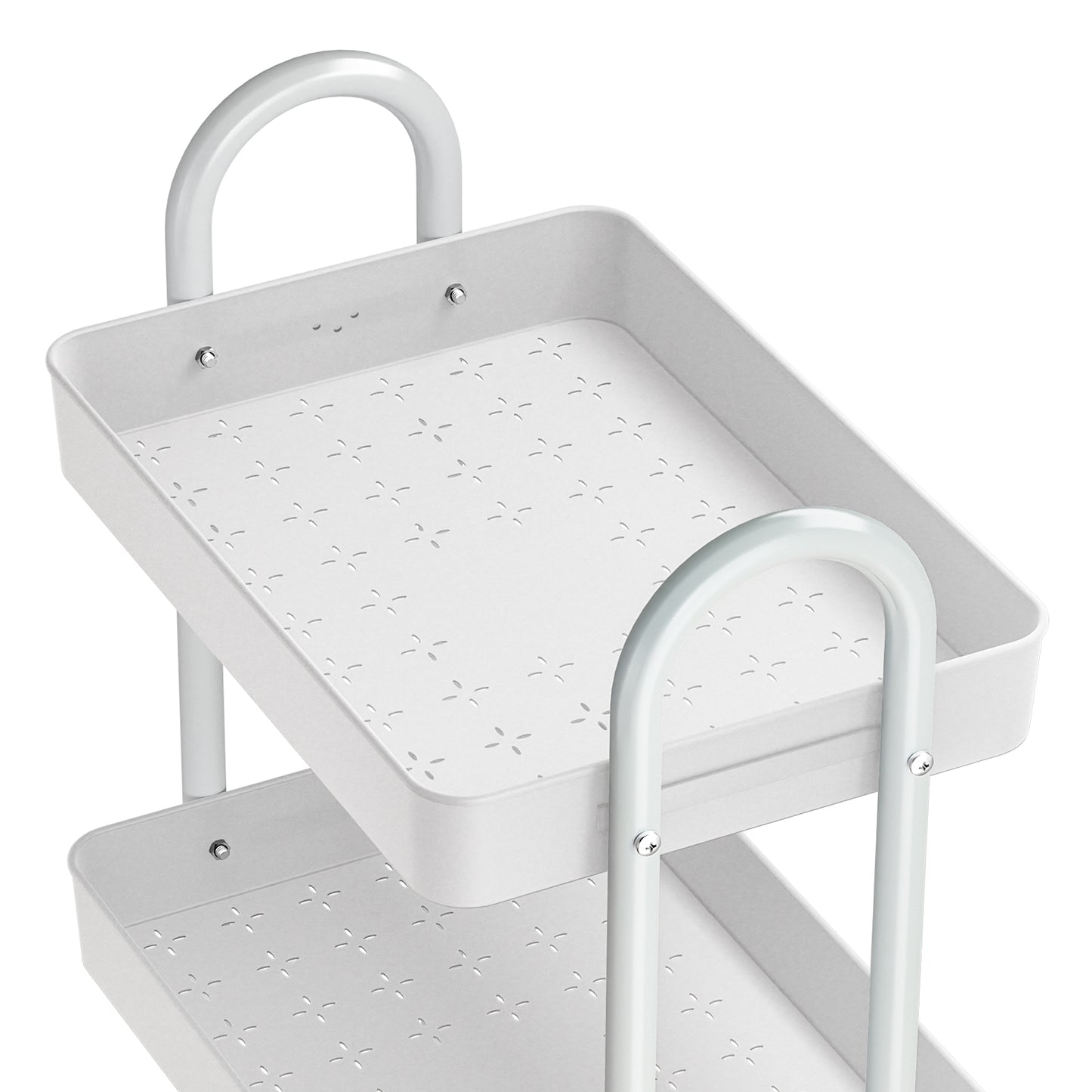 Storage Trolley Cart - 3 Tiers - White - STripleB