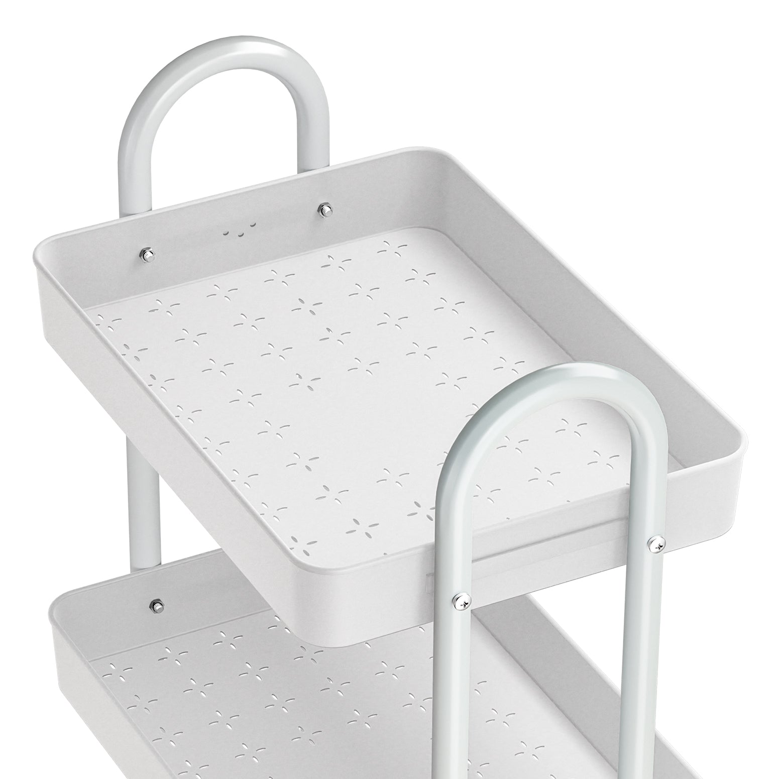 Storage Trolley Cart - 3 Tiers - White - STripleB