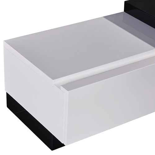 TV Cabinet with 2 Storage Drawers - Black & White - STripleB