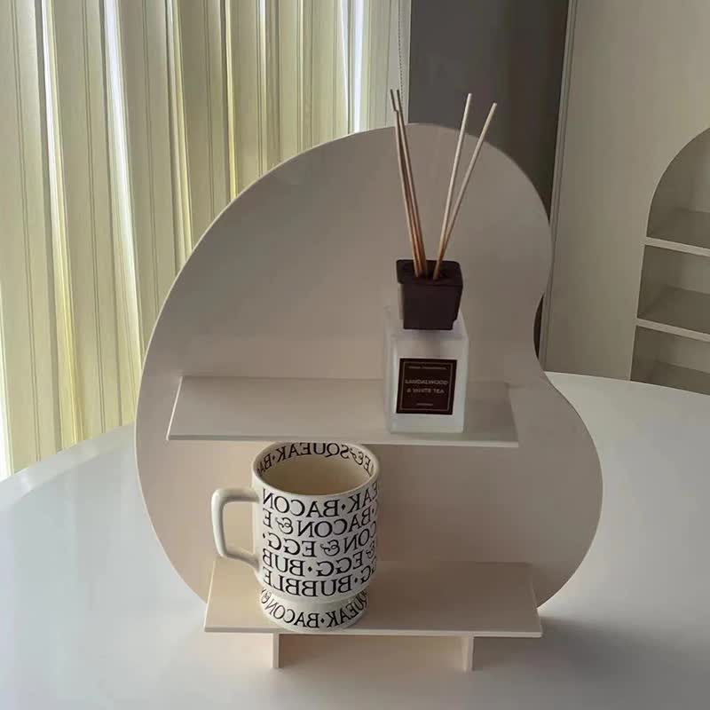 Tan - Acrylic Display Shelf - (Cosmetics, Candles, and Decorative Items) - Small - STripleB