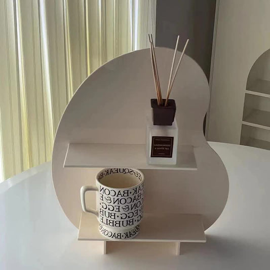 Tan - Acrylic Display Shelf - (Cosmetics, Candles, and Decorative Items) - Small - STripleB