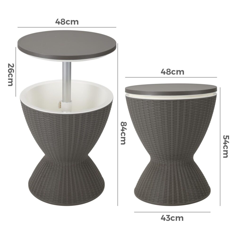 Taupe Ice Bucket Table - STripleB