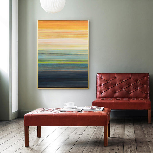The Magic Hour I Gold Frame Canvas- 80cmx120cm - STripleB