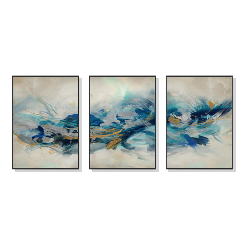 The Universal - 3 Sets Black Frame Canvas - 80cmx120cm - STripleB