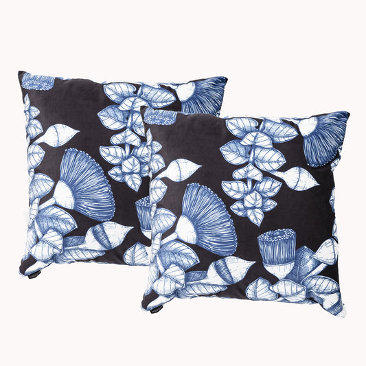 Twin Pack Poly Velvet Printed Cushions - STripleB