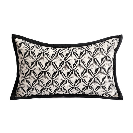 Umbrella Pattern Elegant Two-Piece INS-Style Jacquard Pillow Covers - Black & White Sofa Decor - STripleB