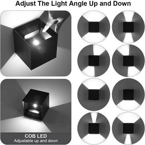 LED Wall Light Cube 12W Waterproof Outdoor Indoor Lighting Fixtures Cool - STripleB 