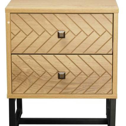 Malaga 2 Drawer Bedside Table - STripleB 