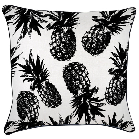 Black Pineapples Cushion - 60cm x 60cm - STripleB 