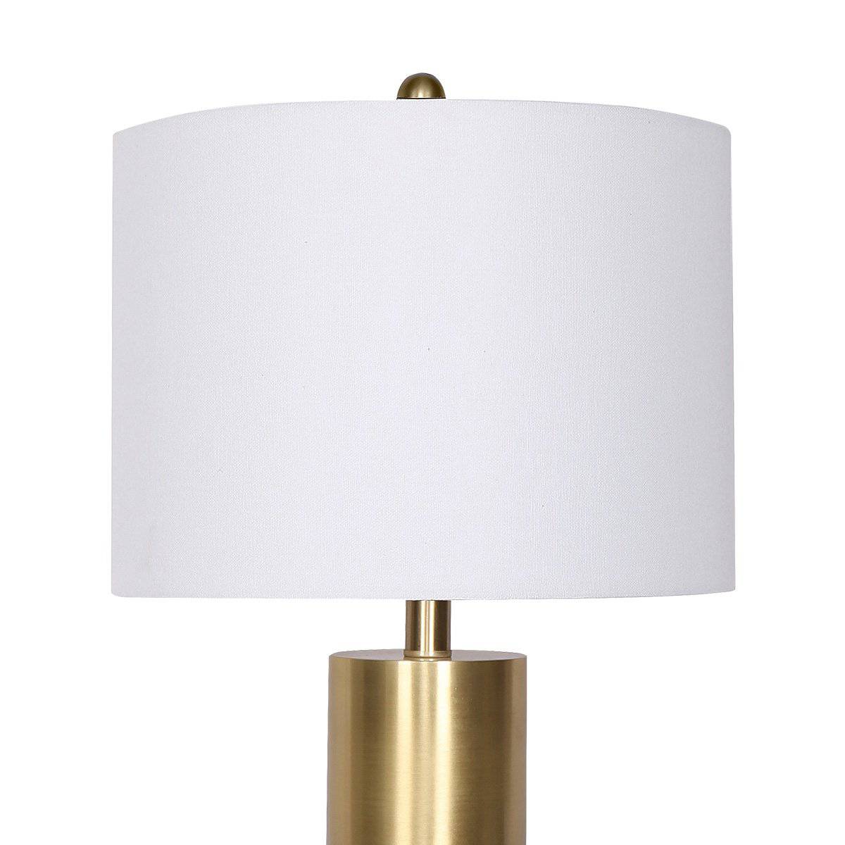 Sarantino Metal and Marble Table Lamp - White - STripleB 