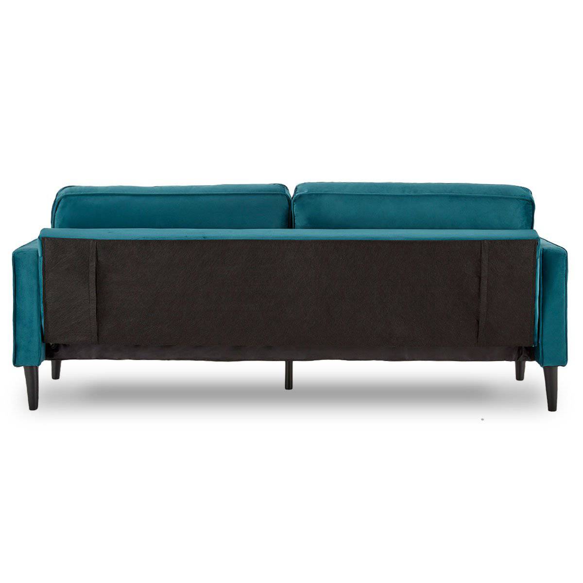 Faux Velvet Sofa - Blue - STripleB 