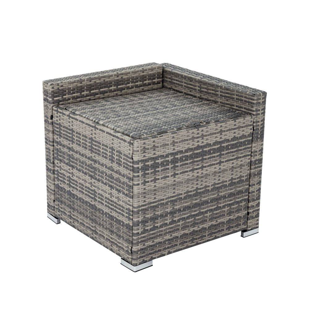 Large Modular Outdoor Ottoman Lounge Set - Grey - STripleB 