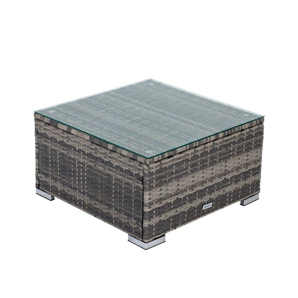 Large Modular Outdoor Ottoman Lounge Set - Grey - STripleB 