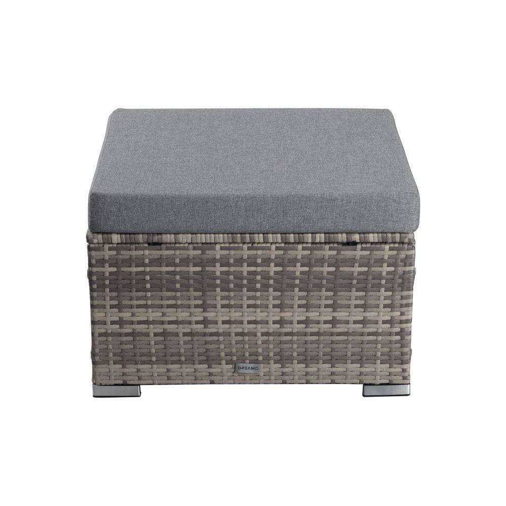 Large Modular Outdoor Ottoman Lounge Set - Grey - STripleB 