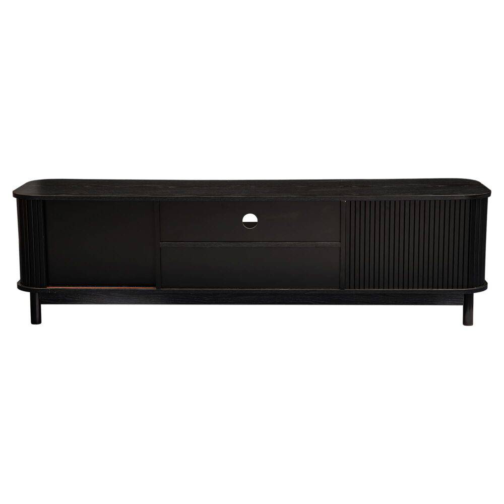 Ribbed Black Entertainment Unit - STripleB 