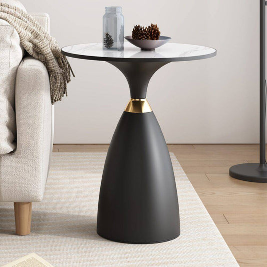 Midnight Elegance Drum Side Table - STripleB 