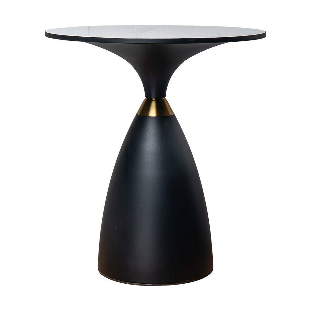 Midnight Elegance Drum Side Table - STripleB 