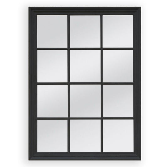 Window Style Mirror - Black Rectangle - 95cm x 130cm - STripleB