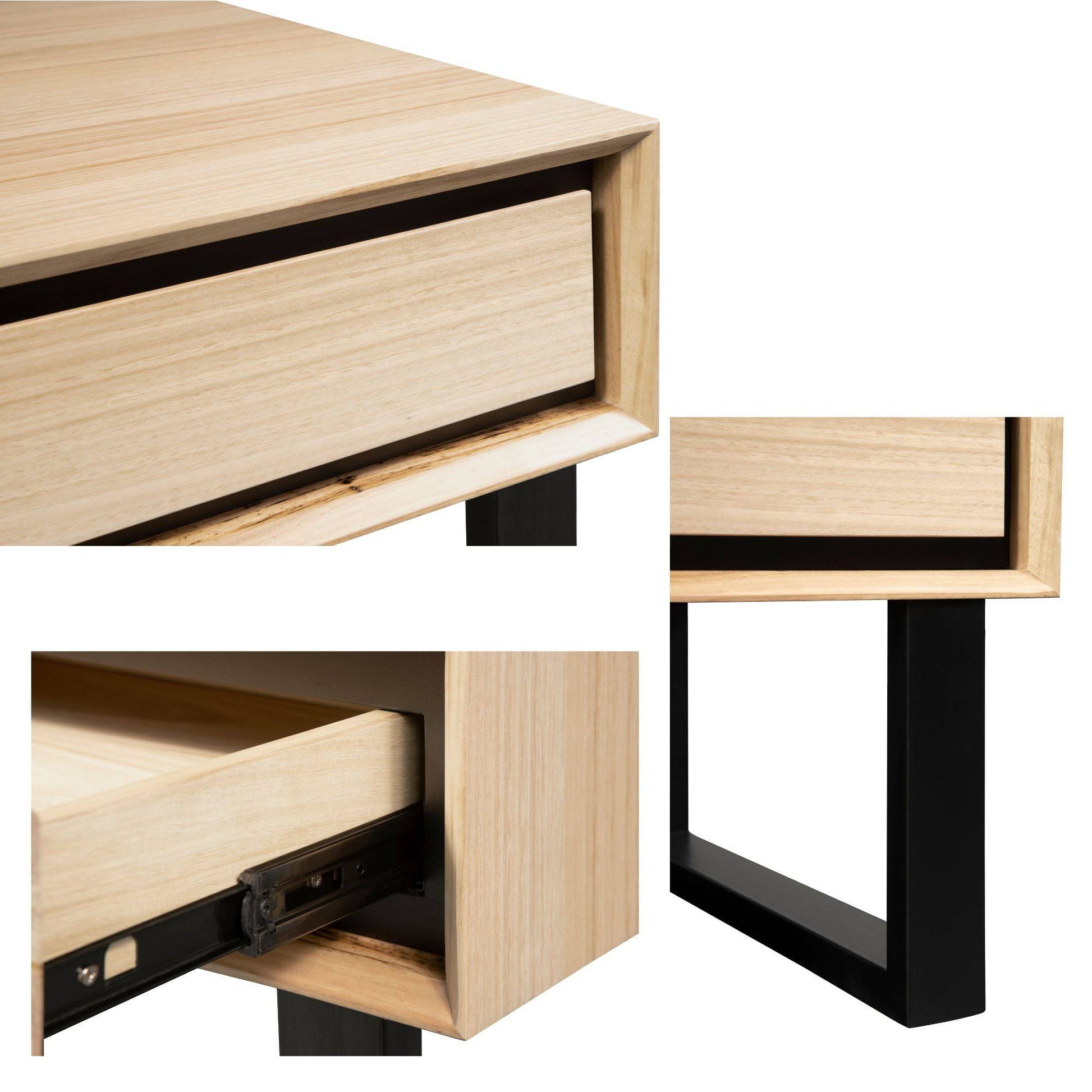 Solid Messmate Timber Wood Sofa / Bedside Table - STripleB 