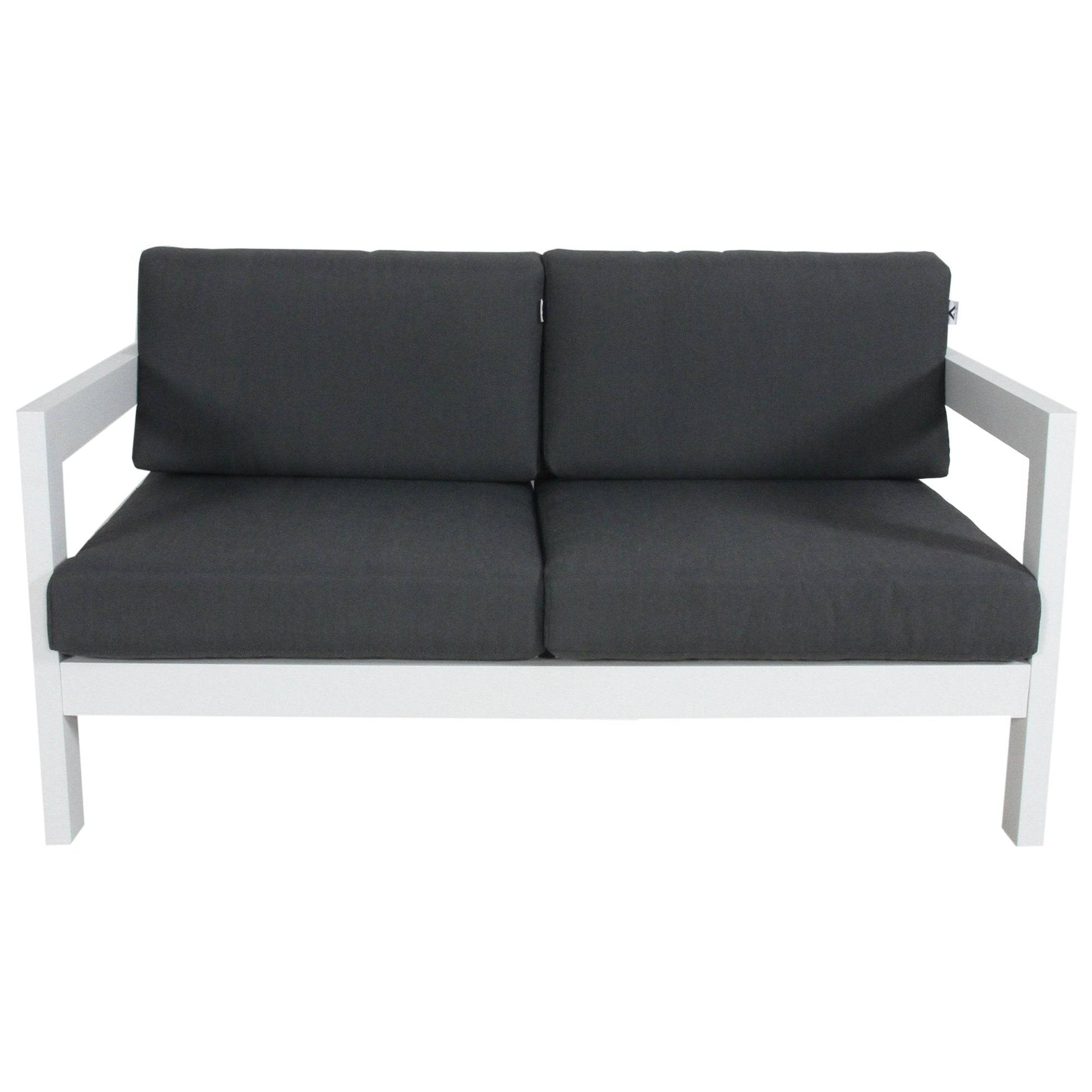 2-Seater Outdoor Sofa Lounge - White - STripleB 