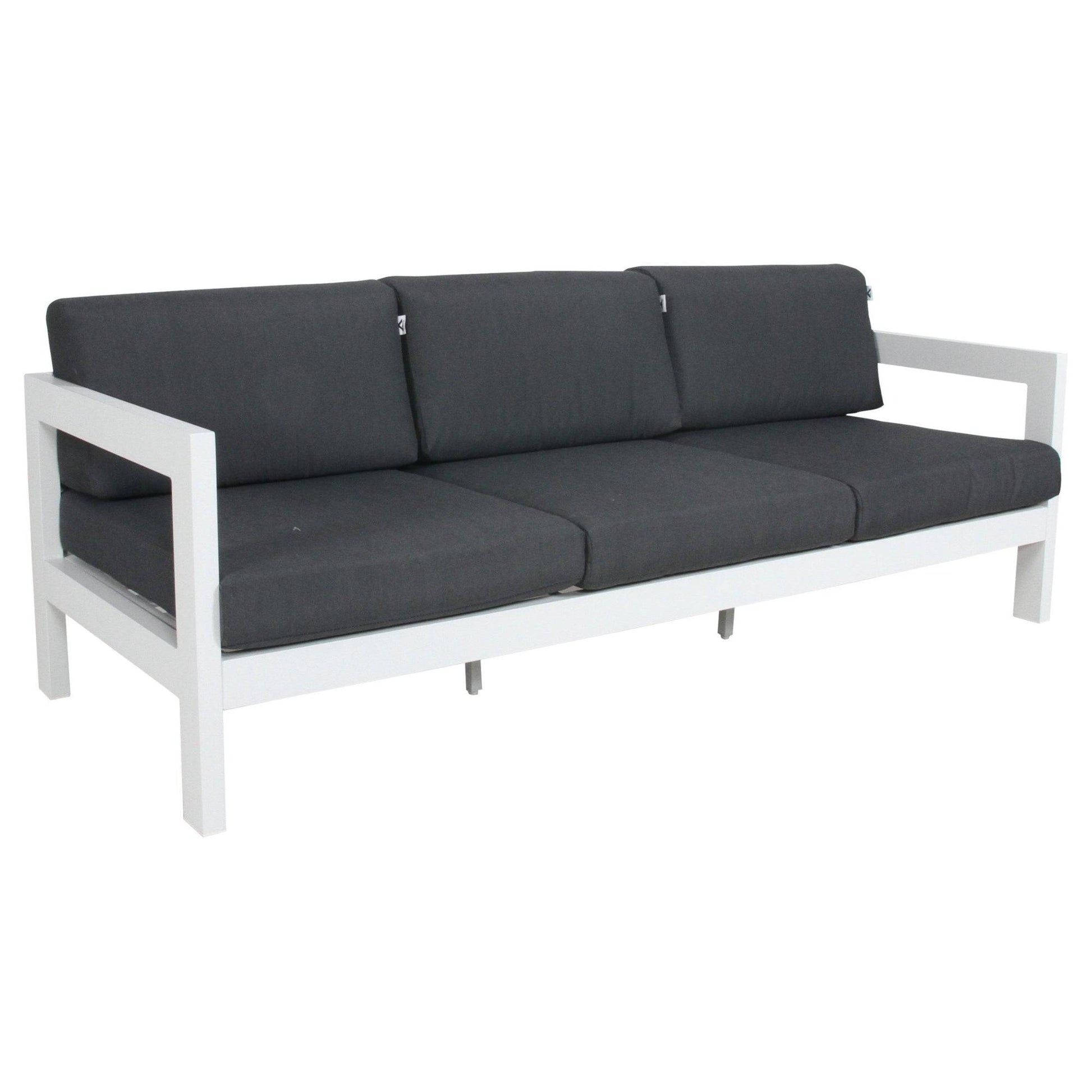 3-Seater Outdoor Sofa Lounge - White - STripleB 