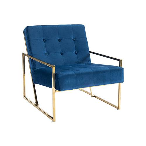 Blue Velvet Carman Armchair - STripleB 