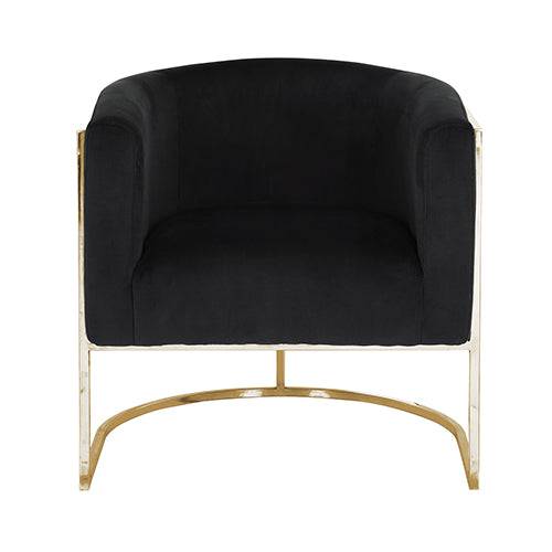 Black Velvet Vintage Armchair - STripleB 