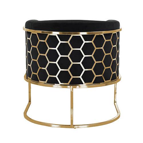 Black Velvet Vintage Armchair - STripleB 