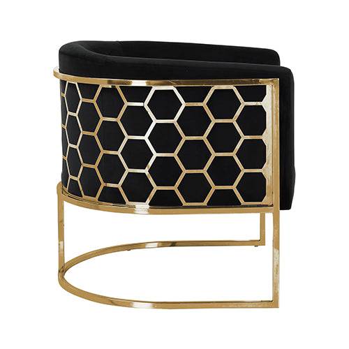 Black Velvet Vintage Armchair - STripleB 