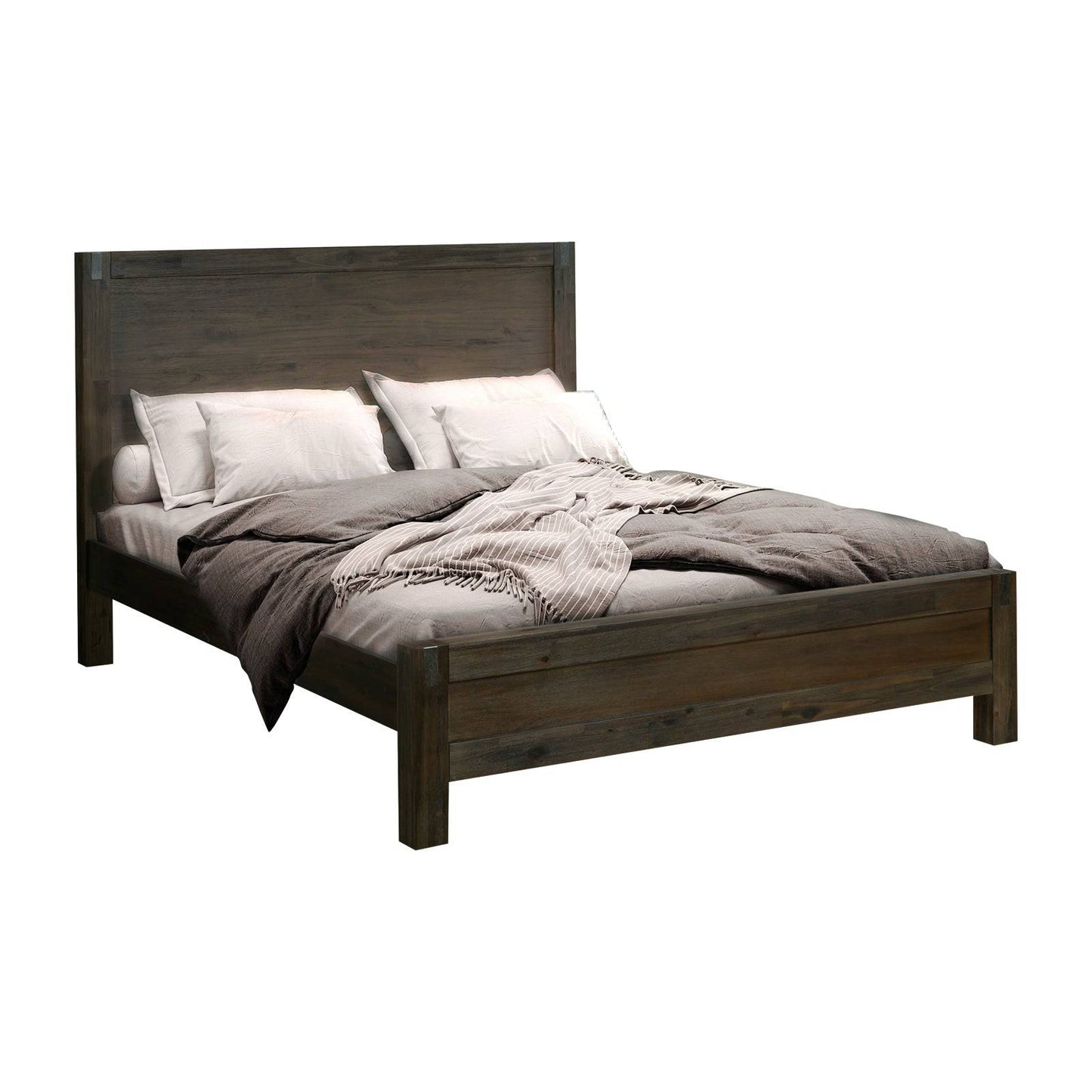 Queen Sized - Bed Frame - Solid Veneered Acacia - STripleB