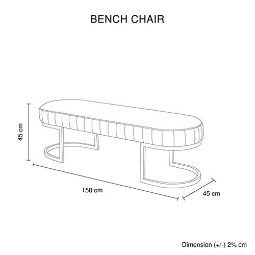 Bench Seat / Ottoman Leather Padded Upholstered - White - STripleB 