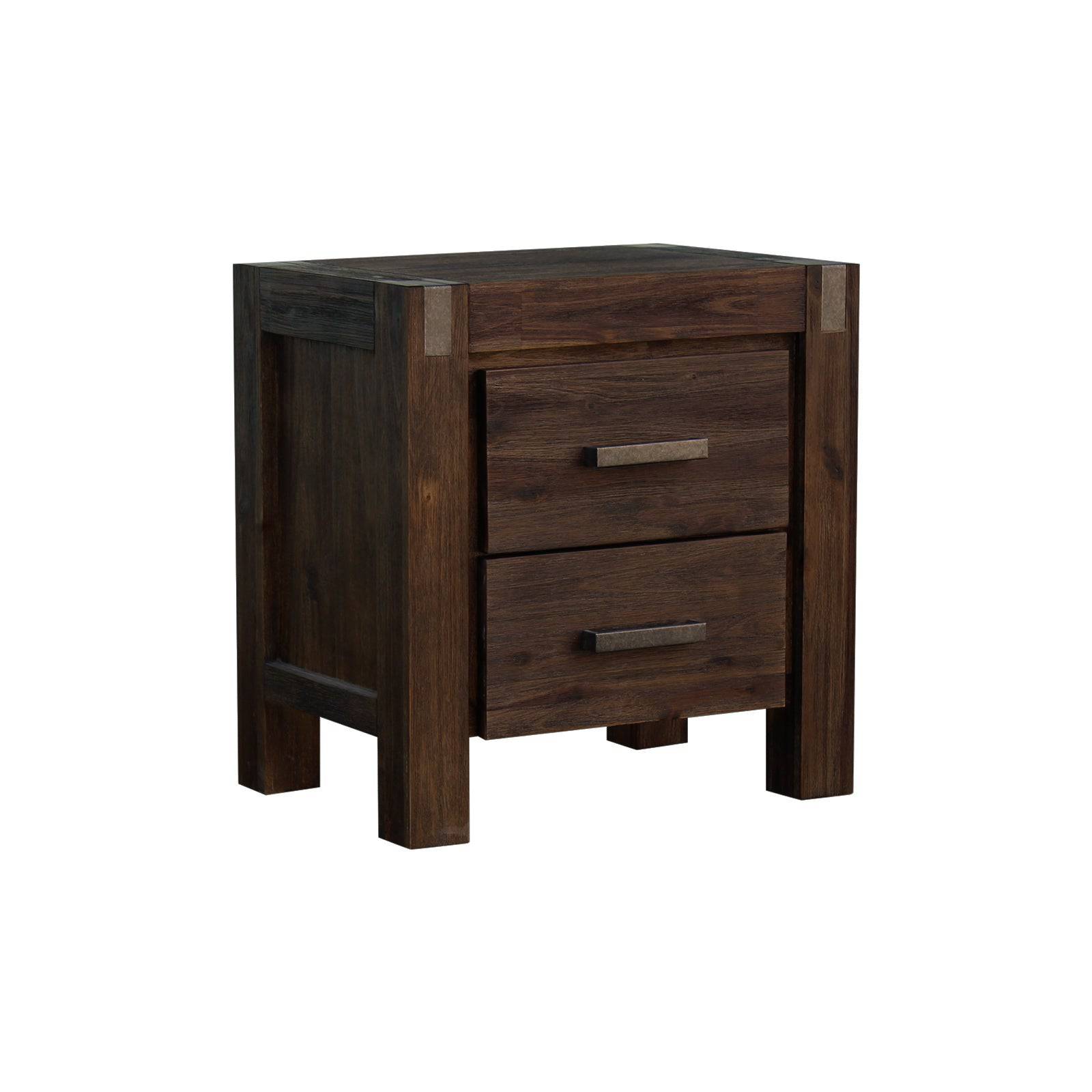 Bedside Table 2 drawers - STripleB 