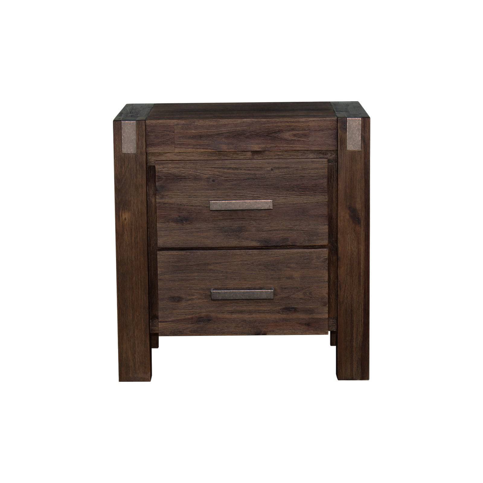 Bedside Table 2 drawers - STripleB 