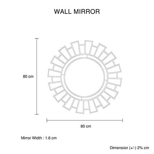 Wall Mirror MDF Silver Clear Image Lightweight - STripleB 