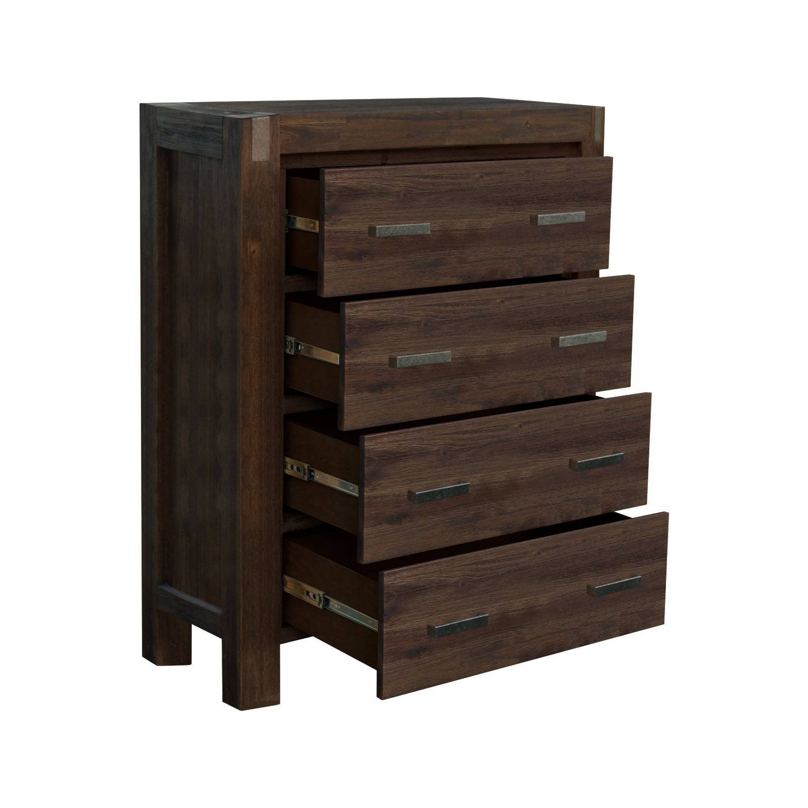 Tallboy with 4 Storage Drawers Solid Wooden Assembled - STripleB 