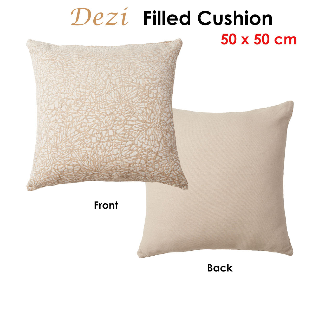 Dezi Filled Cushion - 50 x 50 cm - STripleB