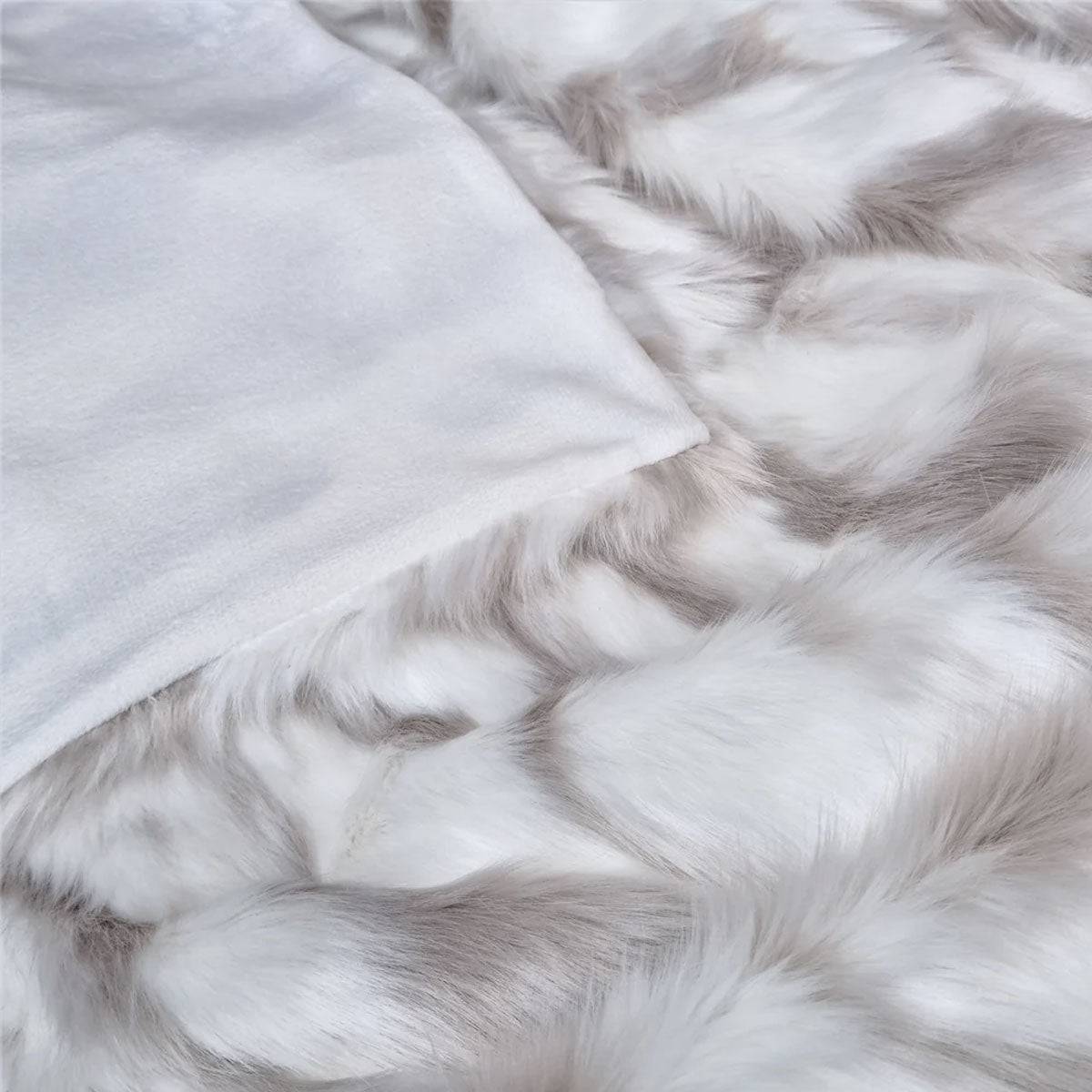 Wild Cat Faux Fur Throw Rug - 130 x 160cm - STripleB 