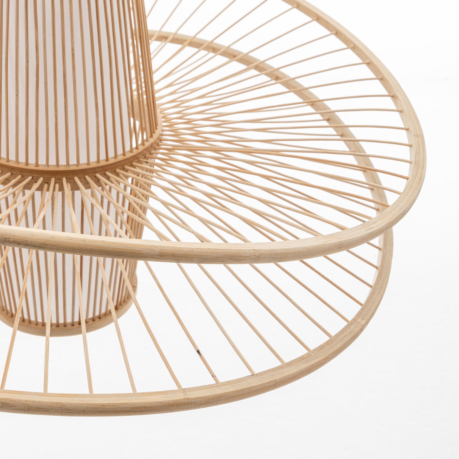 Elysian Breeze Double Natural Hand-Woven Bamboo Double Wide Pendant Lamp Light - STripleB 