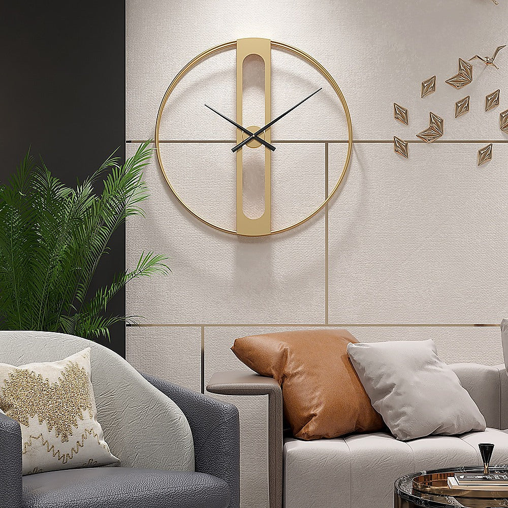 Gold Clover Metal Wall Clock - STripleB