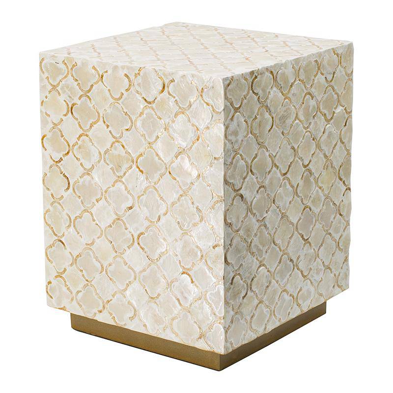 Mother of Pearl Side Table / Footstool - STripleB 