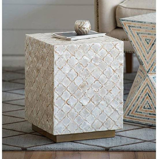 Mother of Pearl Side Table / Footstool - STripleB 